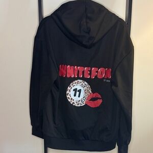 White Fox Boutique Sweatshirt with Red Accents